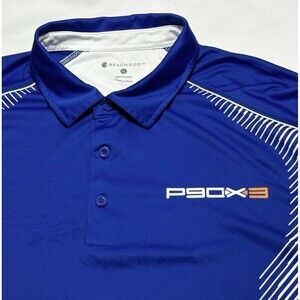 P90X3 Beachbody Polo Golf Shirt Men's Size XL Blue Short Sleeve P90X Beach Body